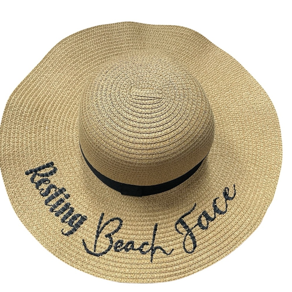 Chic Tan Straw Hat with Black Band